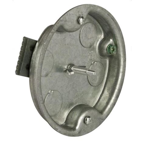 pancake junction box dimension|shallow round old work box.